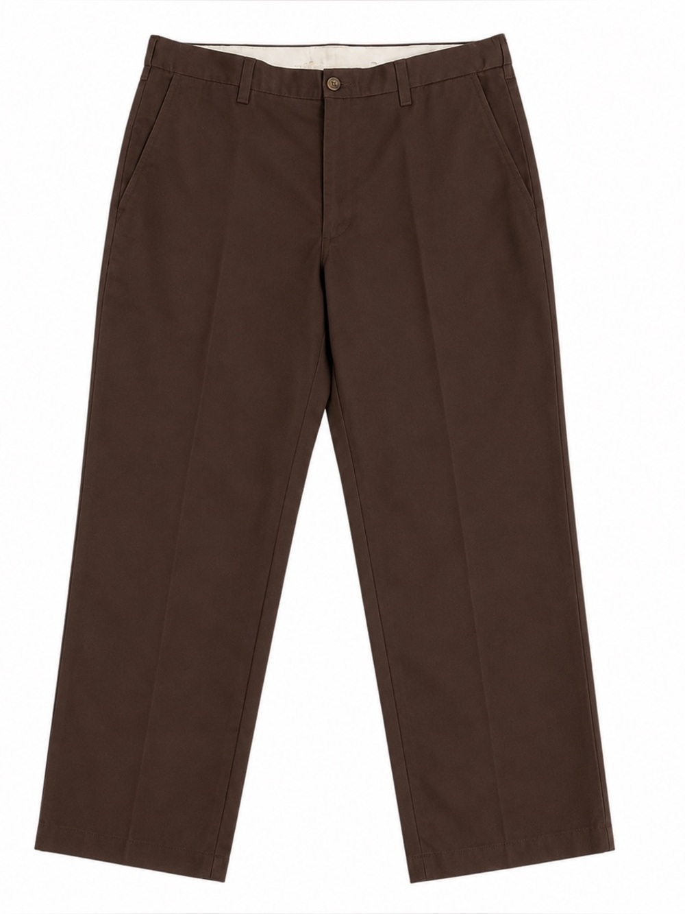 Haggar Men's Brown Dress Pants Size Flat Front Business Casual Career Slacks